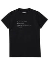 Women's Emoji Logo Font Generator Short Sleeve T-Shirt Black - MAISON MARGIELA - BALAAN 3