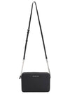 Jet Set Large Saffiano Leather Cross Bag Black - MICHAEL KORS - BALAAN 7