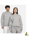 Solo Swoosh Fleece Crew Sweatshirt Dark Grey Heather - NIKE - BALAAN 2