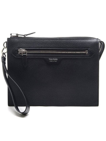 Zipper Clutch Bag Black - TOM FORD - BALAAN 1