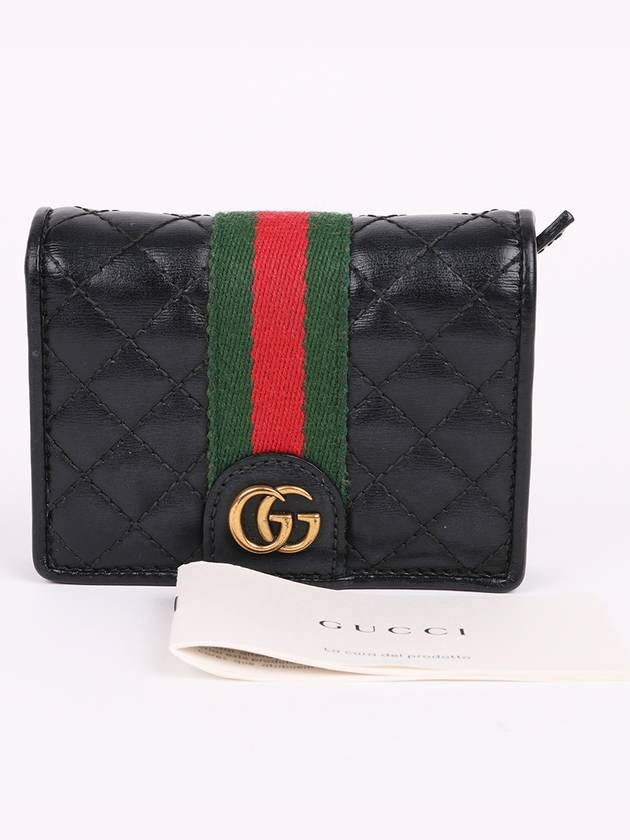 GG Marmont Quilted Black Half Wallet 536453 - GUCCI - BALAAN 10