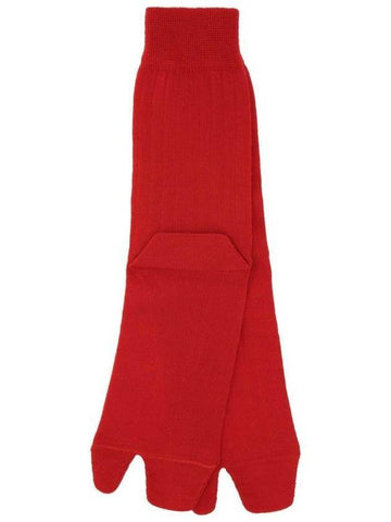 Tabi Wool Blend Socks Red - MAISON MARGIELA - BALAAN.