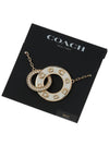 Enamel Pendant Signature Necklace White Gold - COACH - BALAAN 9