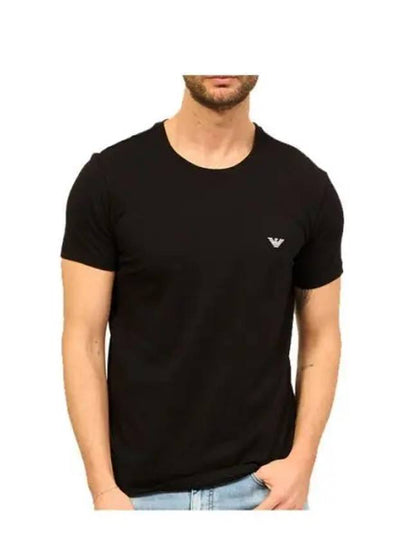 Eagle Logo Short Sleeve T-Shirt Black - EMPORIO ARMANI - BALAAN 2