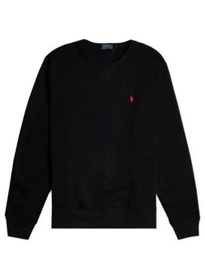 Embroidered Logo Pony Crew Neck Sweatshirt Black - POLO RALPH LAUREN - BALAAN 2