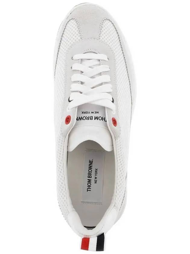 Fine Kid Suede Tech Runner White - THOM BROWNE - BALAAN 4