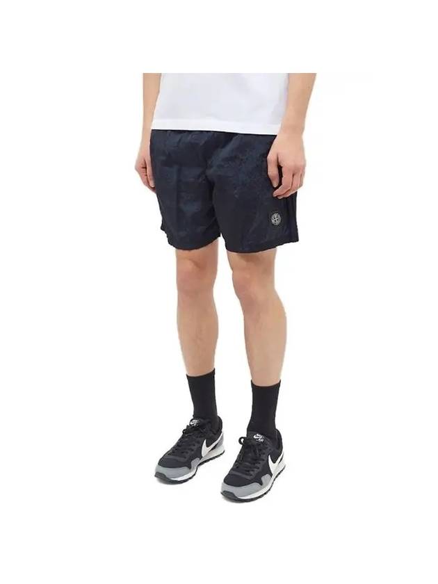 Men's Logo Patch Nylon Swim Shorts Blue - STONE ISLAND - BALAAN 4