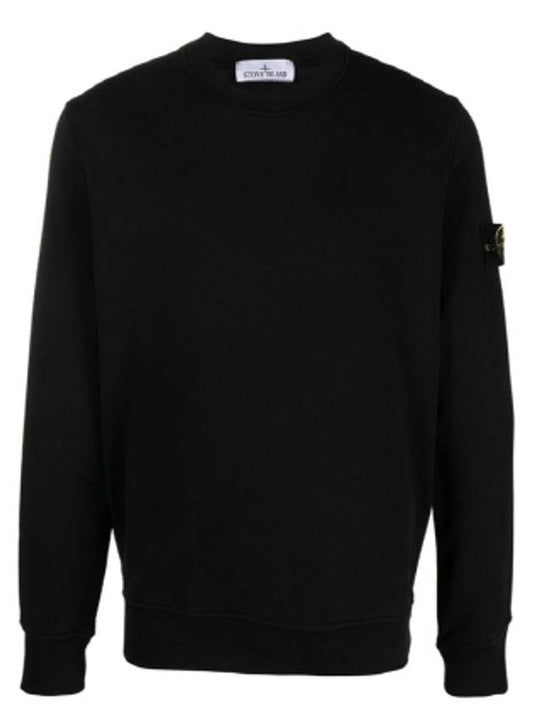 Wappen Patch Garment Dyed Sweatshirt Black - STONE ISLAND - BALAAN 2