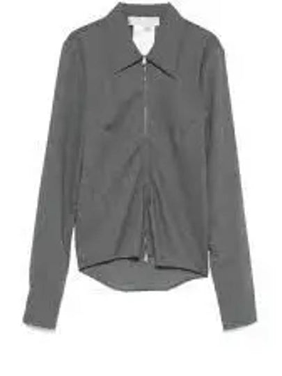 Slim Zip Wool Shirt Grey - OUR LEGACY - BALAAN 2