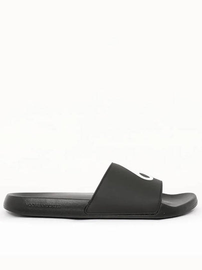 Logo Detail Open Toe Slippers Black - MOOSE KNUCKLES - BALAAN 2