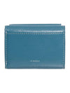 Le Mask Dot Pocket 3-fold Half Wallet Coin Bill Card Wallet Dusty Blue - LE MASQUE - BALAAN 7