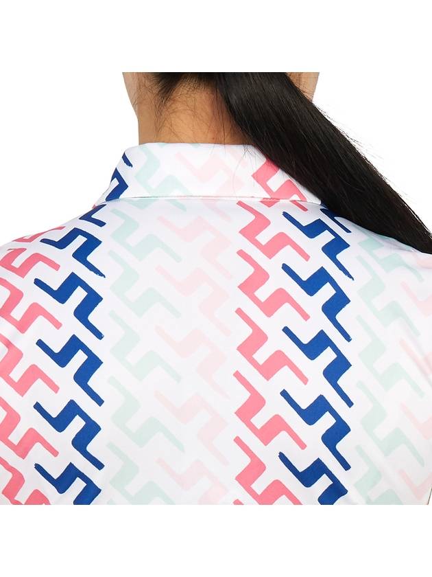 Women's Hailey Print PK Shirt - J.LINDEBERG - BALAAN 8