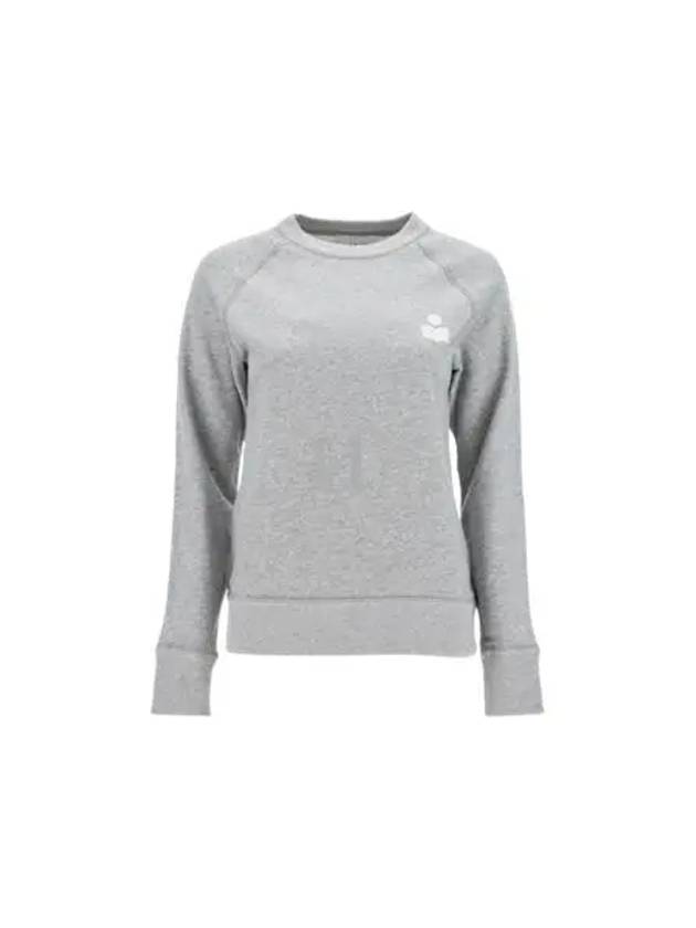 Mila Logo Cotton Sweatshirt Grey White - ISABEL MARANT - BALAAN 2