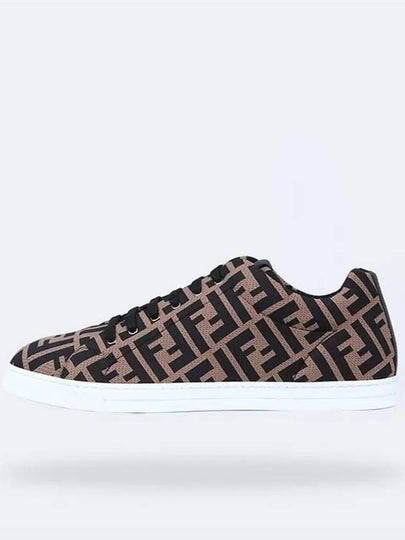 Tech Fabric Low Top Sneakers Brown - FENDI - BALAAN 2