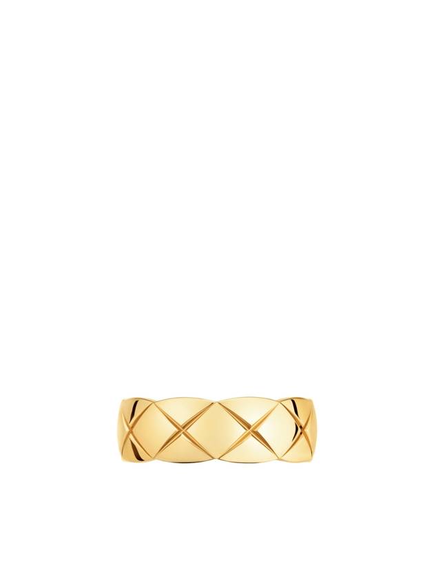 Coco Crush Quilted Motif Small Ring Gold - CHANEL - BALAAN 4