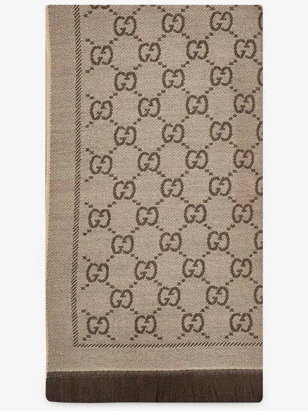 Women s GG jacquard light brown scarf 133483 3G200 2764 - GUCCI - BALAAN 2