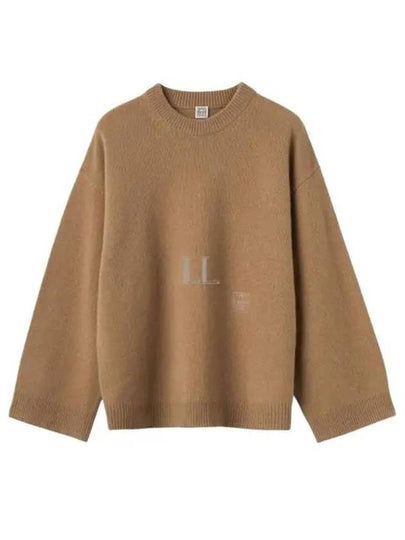 Monogram Knit Top Camel - TOTEME - BALAAN 2