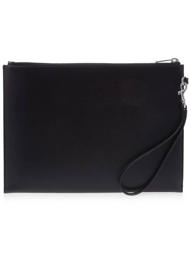 Tiny Monogram Silver Clutch Bag Black - SAINT LAURENT - BALAAN 4