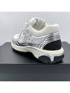 Fabric Laminated Low Top Sneakers Silver - CHANEL - BALAAN 3