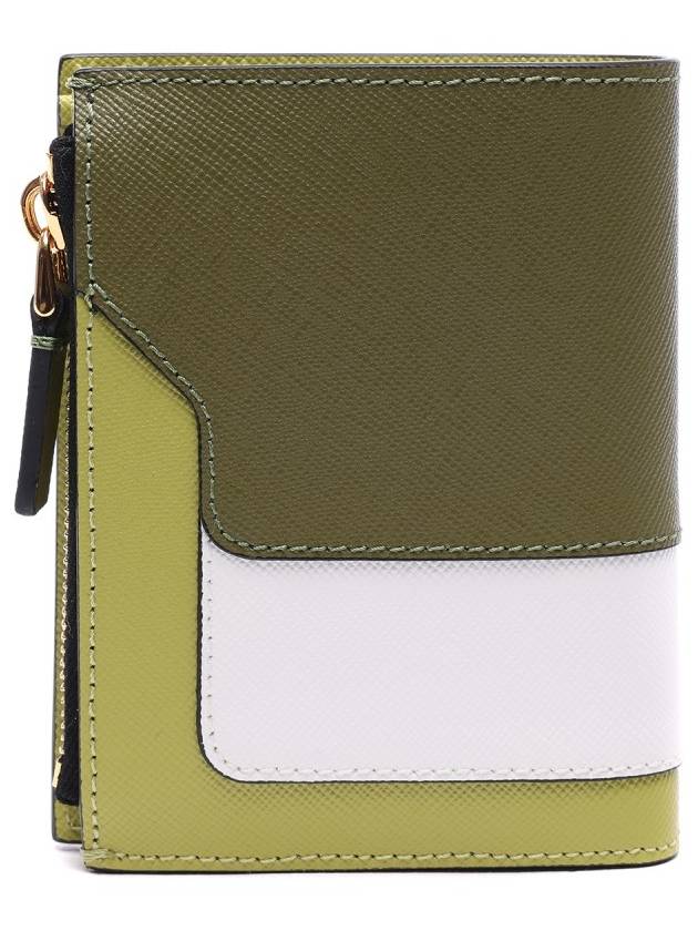 Saffiano Bifold Bifold Wallet Green - MARNI - BALAAN.