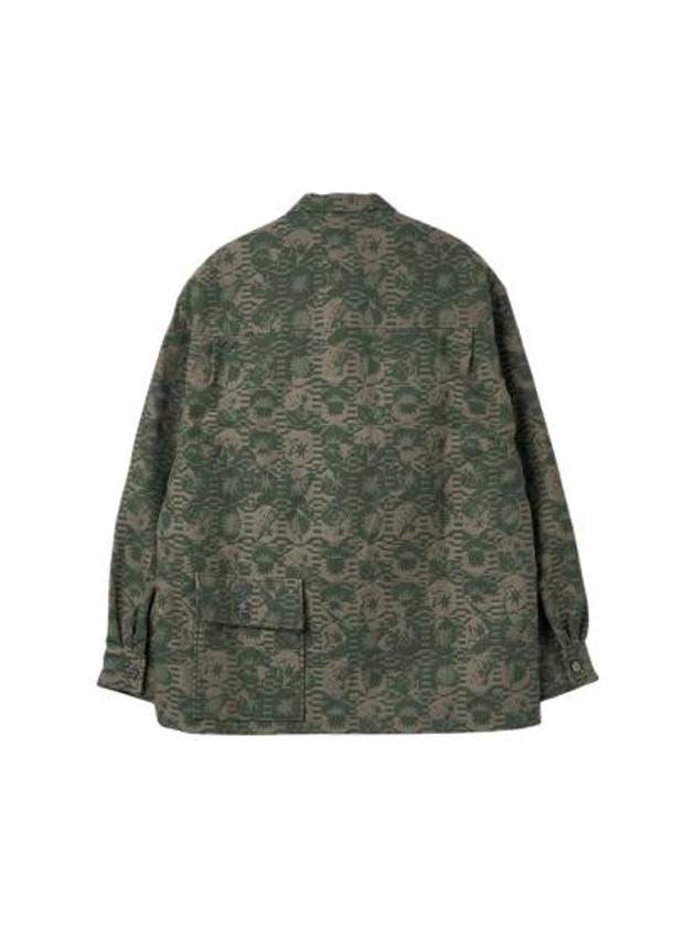 La SurchemiseTessido Jacquard Long Sleeve Shirt Green - JACQUEMUS - BALAAN 3