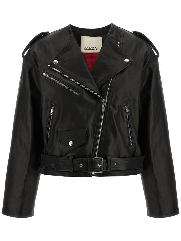 Audric leather biker jacket black - ISABEL MARANT - BALAAN 1