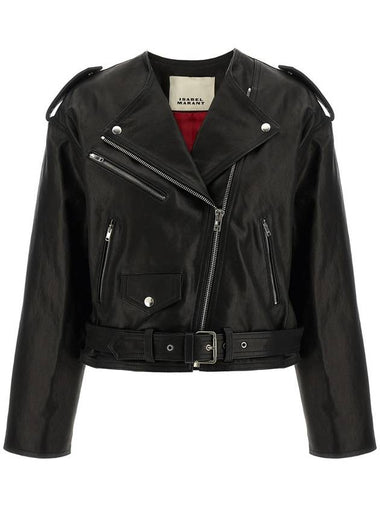 Audric leather biker jacket black - ISABEL MARANT - BALAAN 1