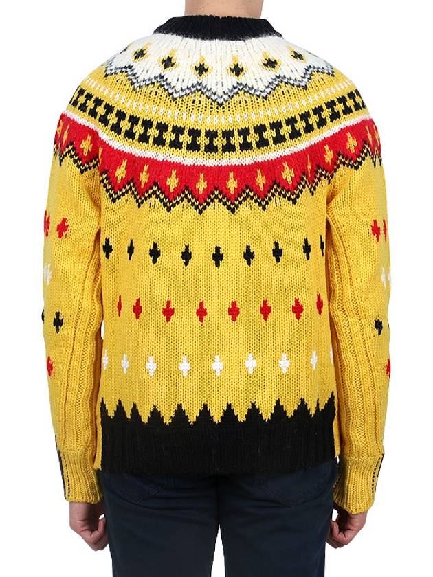 Grenoble Pattern Jacquard Knit Top Yellow - MONCLER - BALAAN 5