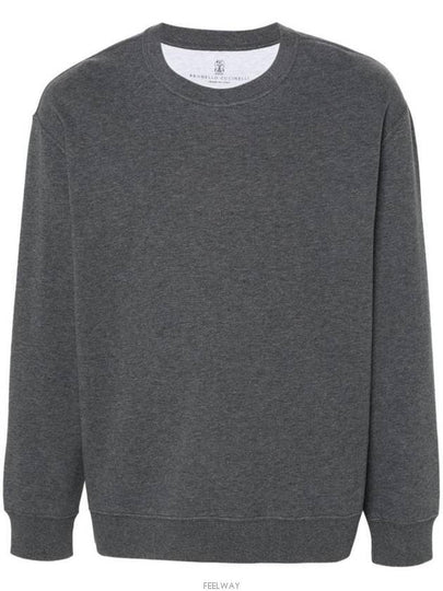 Cotton Jersey Sweatshirt Grey - BRUNELLO CUCINELLI - BALAAN 2