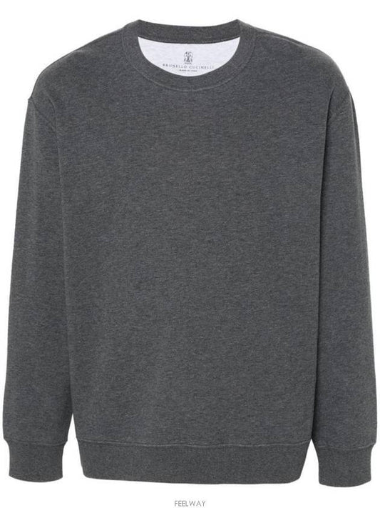 Cotton Jersey Sweatshirt Grey - BRUNELLO CUCINELLI - BALAAN 2