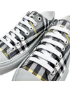 Vintage Check Cotton Low Top Sneakers Grey - BURBERRY - BALAAN 5