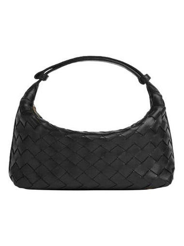 Intrecciato Small Leather Shoulder Bag Black - BOTTEGA VENETA - BALAAN 1