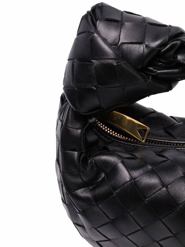 Jodie Intrecciato Small Tote Bag Black - BOTTEGA VENETA - BALAAN 5