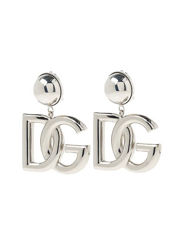 DG Logo Clip On Earrings Silver - DOLCE&GABBANA - BALAAN 3