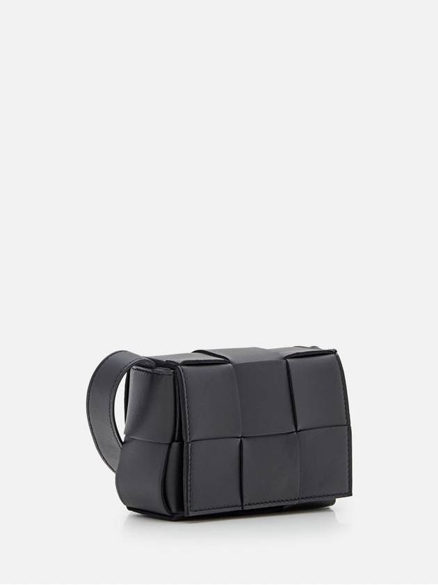 Intrecciato Cassette Small Cross Bag Black - BOTTEGA VENETA - BALAAN 3