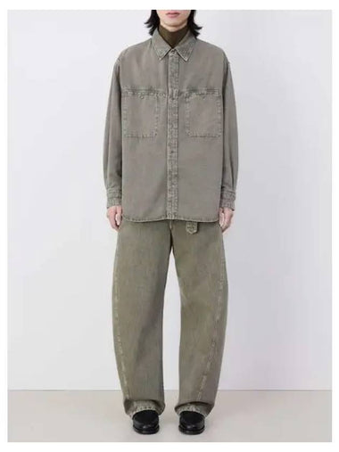 Men s Denim Shirt Blouse Southern Snaps Snow Olive Domestic Product GM0024092542819 - LEMAIRE - BALAAN 1