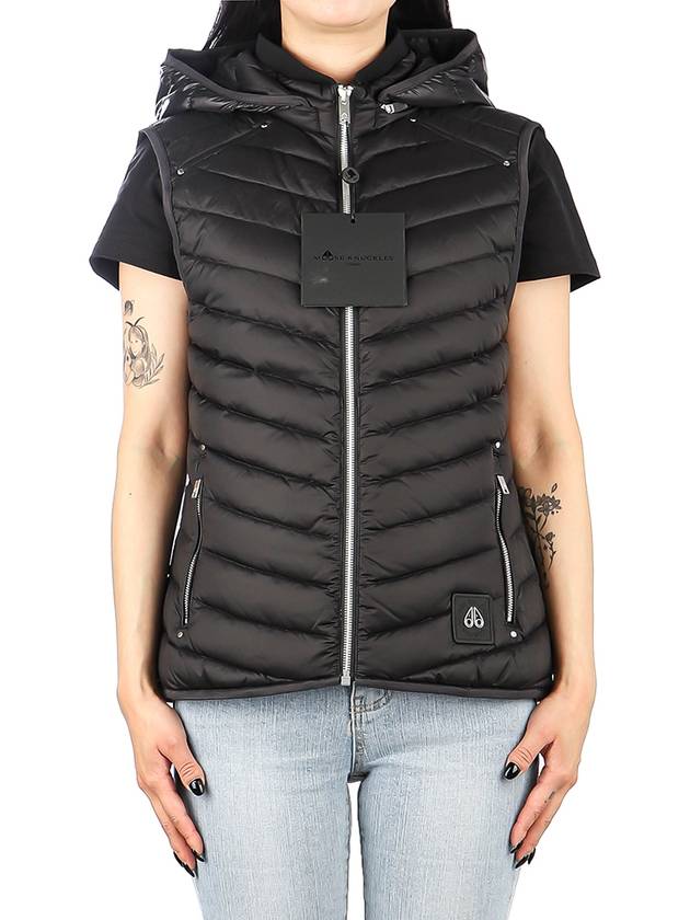 Women's Air Down Vest Black - MOOSE KNUCKLES - BALAAN.