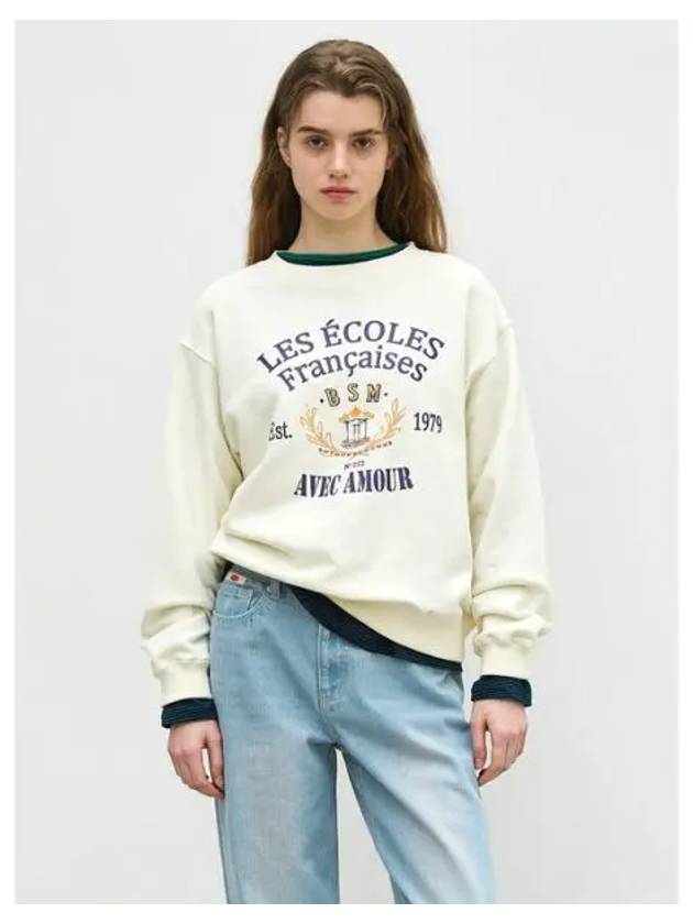 ECOLE ARTWORK SWEATSHIRT IVORY - BENSIMON - BALAAN 1