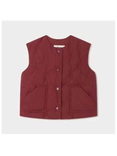 Bonpoint Logo Vest Burgundy P03GOUW00002 052 Italian Kids - ETC - BALAAN 1