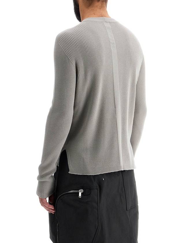 'ribbed wool geo pullover swe - RICK OWENS - BALAAN 3