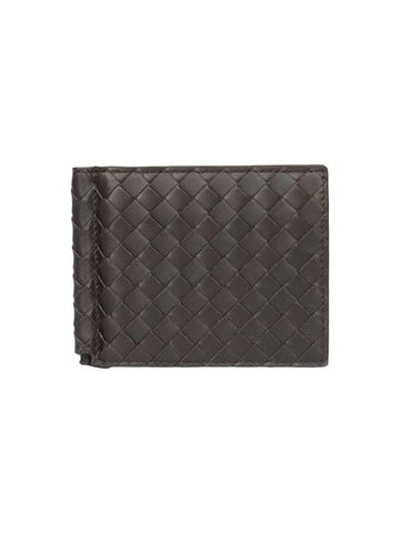 Intrecciato Money Clip Card Wallet Espresso - BOTTEGA VENETA - BALAAN 1