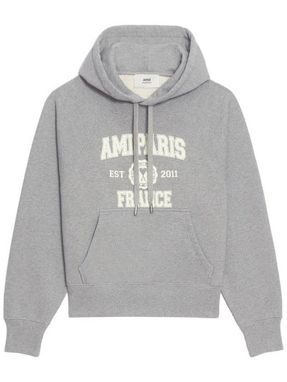 Logo Hoodie Grey - AMI - BALAAN 2