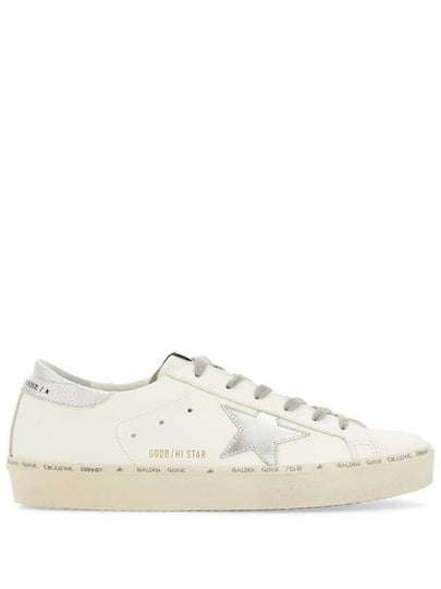 Hi Star White Metallic Silver Heel Tab Sneakers - GOLDEN GOOSE - BALAAN 2