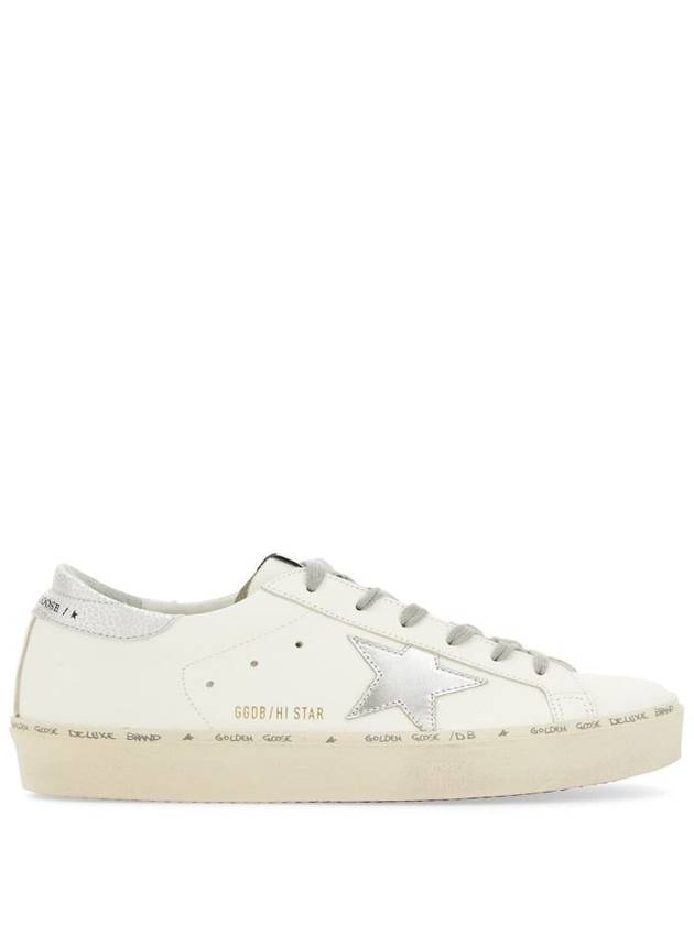 Hi Star White Metallic Silver Heel Tab Sneakers - GOLDEN GOOSE - BALAAN 3