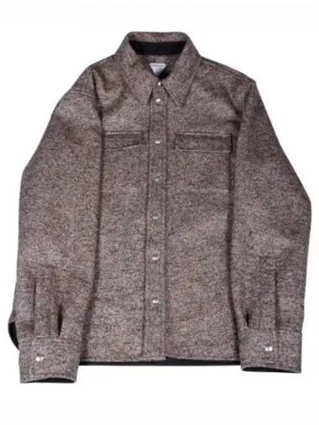 Wool Long Sleeve Shirt Brown - BOTTEGA VENETA - BALAAN 2