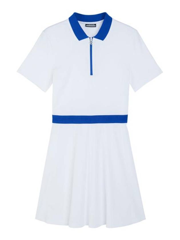 Women's Helga Short Sleeve Polo One Piece White - J.LINDEBERG - BALAAN 2