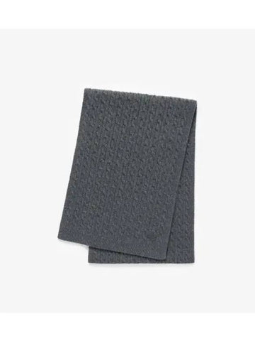 Cable wool muffler charcoal gray - LACOSTE - BALAAN 1