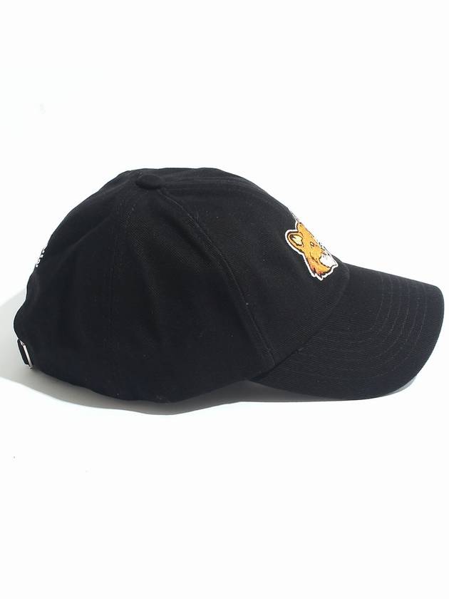 Large Fox Head 6P Ball Cap Black - MAISON KITSUNE - BALAAN 3