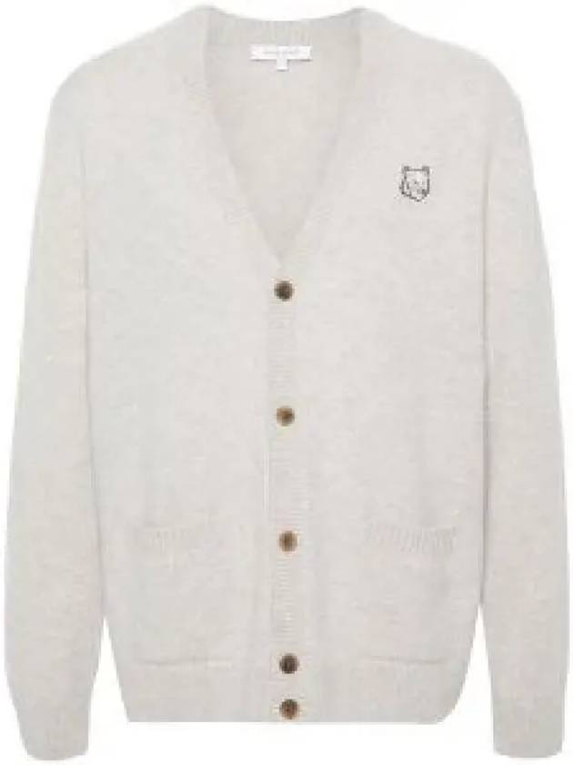 Fox Head Cardigan Light Grey - MAISON KITSUNE - BALAAN 2