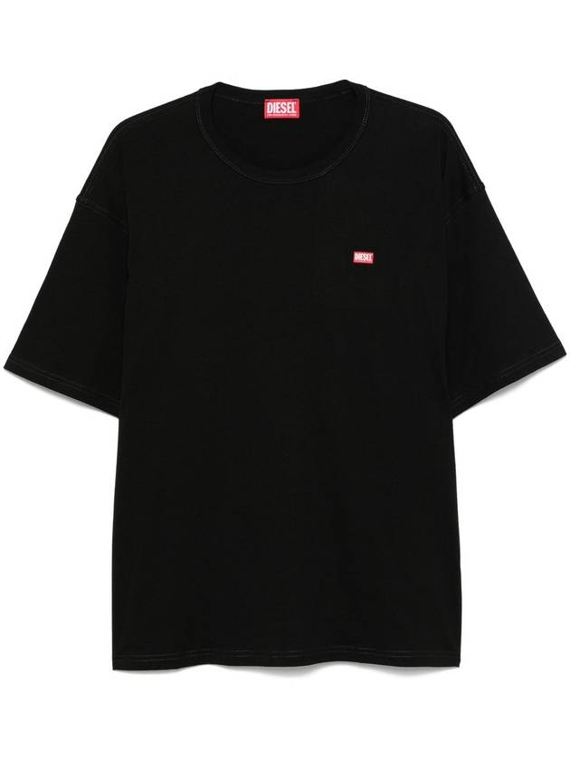 Small Logo Short Sleeve T-Shirt Black - DIESEL - BALAAN 2